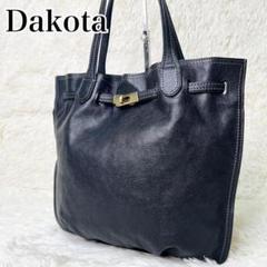 美品 Dakota トートバッグ オーリオ2 A4可 レザー ブラック 高級感