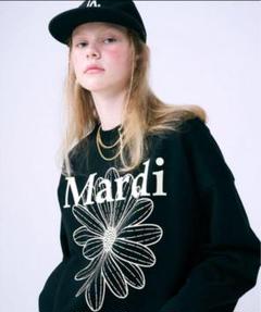 Mardi Mercrediフラワー刺繍スウェット ブラックのサムネイル