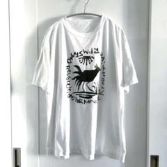 極美品】45R 墨絵deニワトリ908オーシャン ビッグTシャツ