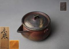 最高品質の 桑名万古 煎茶道具 梅友在銘 宝瓶急須☆時代物☆ 手
