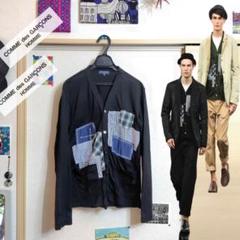 COMME des GARCONS HOMME パッチワーク カーディガン S