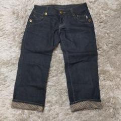 BURBERRY BLUE LABEL】裾裏チェック デニムパンツ - メルカリ