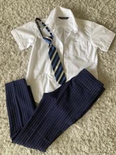 【美品】GLAZOS スーツセットアップ・シャツ　３点セット　ネイビー　150 3733605.jpg
