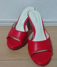 【極美品】　ESPERANZA エスペランサ　ミュール　S ソールレッド エスペランサ ESPERANZA 甲ストラップミュール （シルバー(208