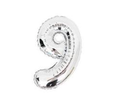 最終値下げ❣️ 数字 バルーン シルバー 風船　誕生日 記念日 9 約40cm