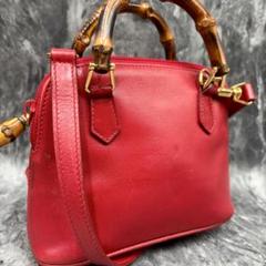 ✨美品✨GUCCI 2way バンブー ショルダー バッグ ハンド レザー