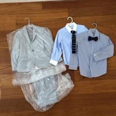 size120、petit mainフォーマルスーツセット、シャツ・ネクタイ