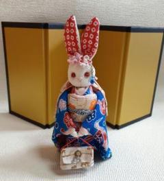 古布　縮緬うさぎ　2体 0_1a1d7e6555dc5d0ef913b594ab29