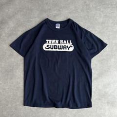 90s ラッセルアスレチック ロゴプリントTシャツ USA製 袖シングルステッチ
