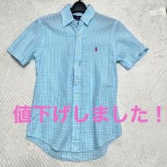 ラルフローレン　刺繍ロゴ　半袖　ブルー　レディース　メンズ　Tシャツのサムネイル