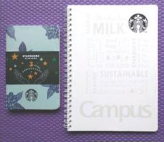 【スタバ・ノート】モレスキン カイエジャーナル2冊 + キャンパスリングノート