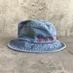 cy208帽子　バケットハット　ハット　青　デニム　キッズ　90s Y2K