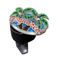 DSQUARED2/ヤシの木/イタリア製/レザーベルト/114cm/ブラック
