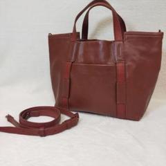 genten オールレザー ミニ トートバッグ 2way ショルダーバッグ