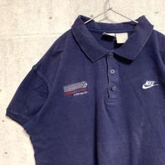 NIKE ポロシャツ 90s L ネイビー 刺繍 古着 ヴィンテージのサムネイル