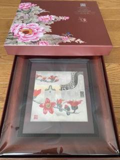 【新品未使用】中国美術　香雲紗　工芸品　絵画　アンティーク30x27cm 新品未使用】中国美術 香雲紗 工芸品 絵画 アンティーク30x27cm