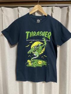 スラッシャー　THRASHER プリントTシャツ　ネイビー　S 90s 00sのサムネイル