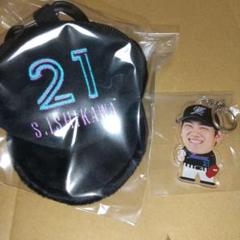 千葉ロッテマリーンズ 21 石川柊太選手 キャップポーチ キーホルダー セット
