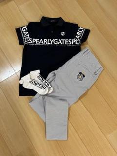 【サイズ1】PEARLY GATES ポロシャツ　パンツ　ソックス　3点セット 美品】【サイズ1】PEARLY GATES ポロシャツパンツソックス3点