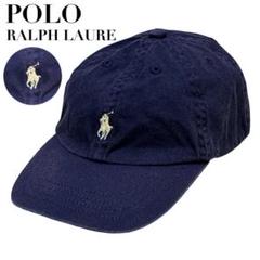 【美品】POLO RALPH LAUREN キャップ 帽子 刺繍ロゴ 紺 キッズ