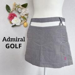 ☆訳あり☆アドミラルゴルフ ショートパンツ 千鳥格子 ミニスカ風 モノトーン L