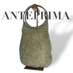 美品 4693 ANTEPRIMA アンテプリマ トートバッグワイヤー シルバー