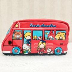 【新品】レトロ風 サンリオキャラクターズ ペン ポーチ バス型のサムネイル
