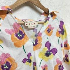 MARNI PANSIES PRINT POPLIN BLOUSE イラスト