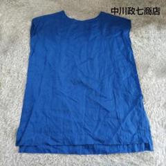極美品＊中川政七商店 リネンチュニック ネイビー紺 麻100 フレンチスリーブ 極美品＊中川政七商店 リネンチュニック ネイビー紺 麻100