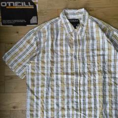 90s ビンテージ　オニール　ONEILL　チェックシャツ　黄色　イエロー