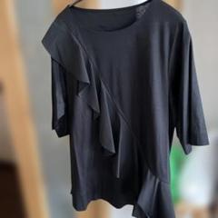 新品　23区　フリル付き　五分袖　黒トップス　44サイズ 新品 23区 フリル付き 五分袖 黒トップス 44サイズ - メルカリ