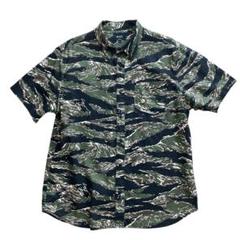 極美品 HUF タイガーカモ 半袖 ワークシャツ size L