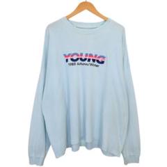 DAIRIKU 21AW 刺繍T YOUNG EmbroideryTee DAIRIKU 21AW YOUNG EMBROIDERY TEE LONG SLEEVE C-7 BLUE F