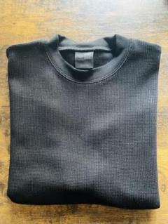 オーバーサイズド ワッフル Tシャツ BLACK LABEL SS25 ブラック