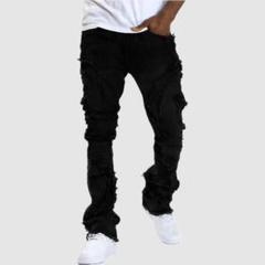 【STWEAR】大人気♪ UKドリル FLUFFY フレアジーンズ 関税送料込 ☆関税/送料込み☆【stwear】UKドリル フレアデニム (デニム