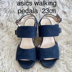 【美品】 ASICS pedala 23cm EEE ASICS WALKING(アシックスウォーキング)ペダラ 23㎝ EE 紺
