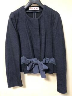 インディゴ コットンジャケット、マルニシンボル入り | Marni