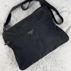 付属品完備/近年モデル✨プラダ ショルダーバッグ 三角ロゴ ポコノ ブラック 付属品完備/近年モデル✨プラダ ショルダーバッグ 三角ロゴ