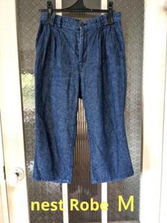 nest Robe ネストローブ＊リネン７分丈ストレートデニム　Ｍ