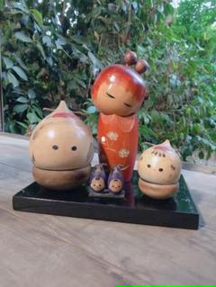 翡翠製日本人形4体セット白珏青珏彫刻人形190g TA1162