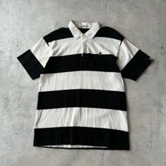 a bathing ape ラガーシャツ 白黒ストライプ STRIPE HEAVY WEIGHT LOOSE FIT RUGBY SHIRT | bape.com