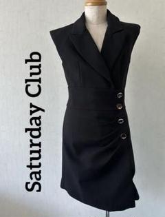 【Saturday Club】半袖ボタン付きサイドワンピース ※送料込 Saturday Club】半袖ボタン付サイド ワンピース (SaturdayClub