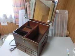木製三面鏡化粧箱ドレッサー　中古