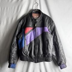 90s DAMEN LEATHERS モーターサイクル レザー ジャケット L