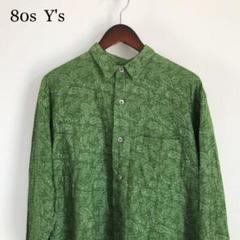 80s Y's シルク ボタニカル ステッチ シャツ ヨウジヤマモト