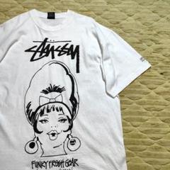 ステューシー　25周年記念Tシャツ　00s　古着　ホワイト　L　STUSSY ステューシー 25周年記念Tシャツ 00s 古着 ホワイト L STUSSY