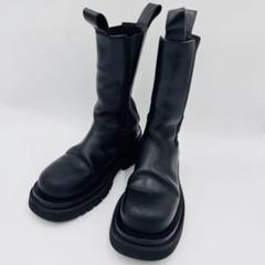 BOTTEGA VENETA ブラック ラグ チェルシーブーツ 24.5cm