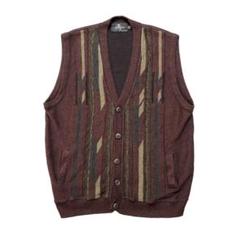 古着 カナダ製 グランサッソ アクリル/ウール ボタンベスト ニットベスト