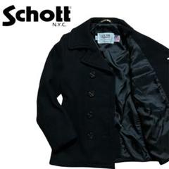 美品✨SCHOTT ピーコート 34 ブラック M相当 キルティング 740N 美品✨SCHOTT ピーコート 34 ブラック M相当 キルティング 740N