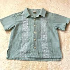 プティマイン　半袖　シャツ　男の子　100 グリーン　Ｔシャツ